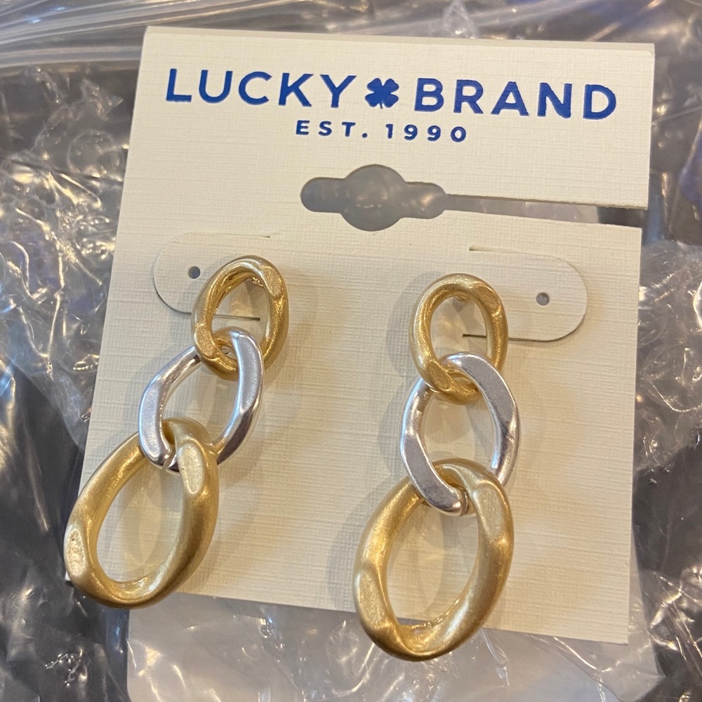 Lucky brand chain link earrings
